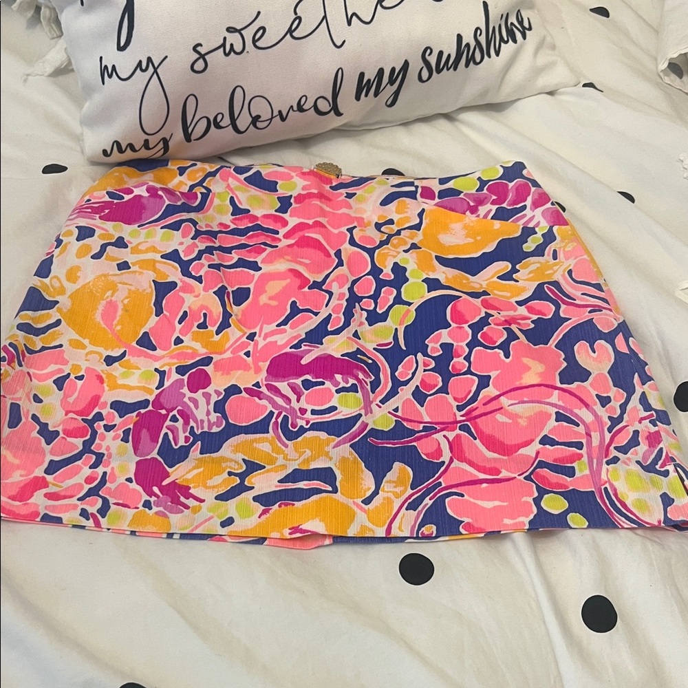 Lilly Pulitzer Vibrant Pink and Blue Mini Skort